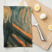 EDVARD MUNCH - der Schrei 1893 Geschirrtuch (Viertel Falte)