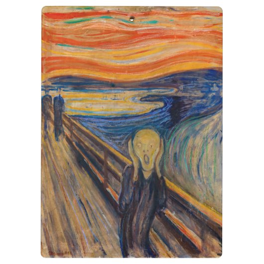 Edvard Munch - Der Schrei 1893 Klemmbrett (Rückseite)