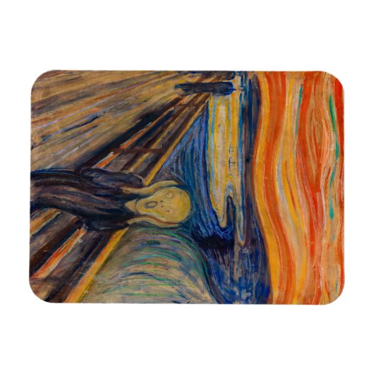 Edvard Munch - Der Schrei 1893 Magnet (Horizontal)