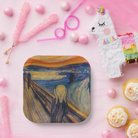 Edvard Munch - Der Schrei 1893 Pappteller (Party)