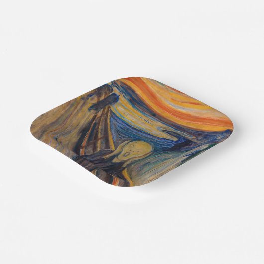 Edvard Munch - Der Schrei 1893 Pappteller (Gewinkelt)