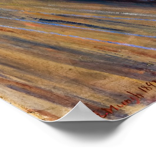 Edvard Munch - Der Schrei 1893 Poster (Ecke)