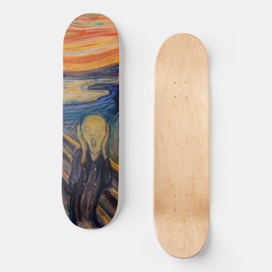 Edvard Munch - Der Schrei 1893 Skateboard (Vorderseite)