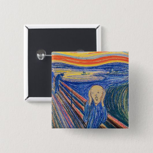 Edvard Munch - Der Schrei 1895 Button (Vorne & Hinten)