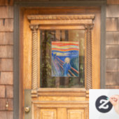 Edvard Munch - Der Schrei 1895 Fensteraufkleber (Haustür)