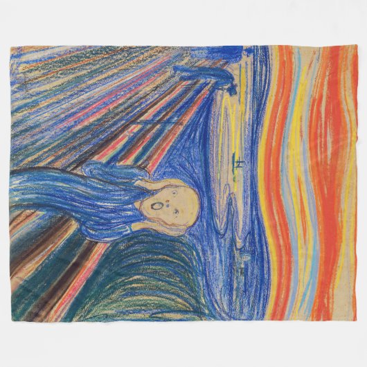 Edvard Munch - Der Schrei 1895 Fleecedecke (Vorderseite (Horizontal))