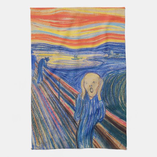 Edvard Munch - Der Schrei 1895 Geschirrtuch (Vertikal)