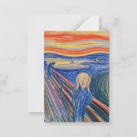 Edvard Munch - Der Schrei 1895 Mitteilungskarte (Vorderseite)