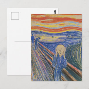 Edvard Munch Der Schrei 1895 Pastell-Kunstdruck Postkarte