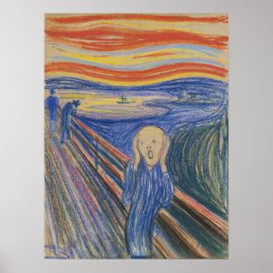 Edvard Munch Der Schrei 1895 Pastell-Kunstprint Poster