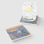 Edvard Munch - Der Schrei 1895 Steinuntersetzer (Seitenansicht)