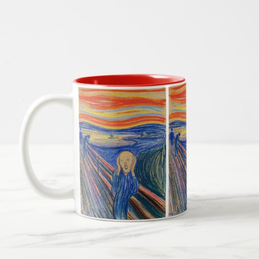 Edvard Munch - Der Schrei 1895 Zweifarbige Tasse (Links)