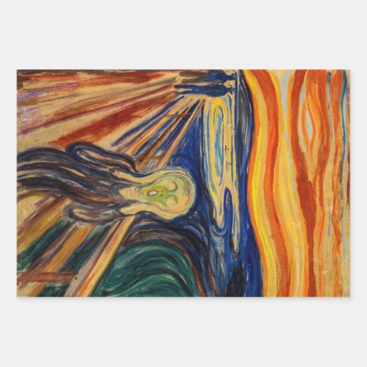 Edvard Munch - Der Schrei 1910 Geschenkpapier Set (Vorderseite)