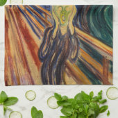 Edvard Munch - Der Schrei 1910 Geschirrtuch (Gefaltet)