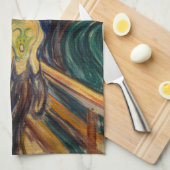 Edvard Munch - Der Schrei 1910 Geschirrtuch (Viertel Falte)