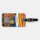 Edvard Munch - Der Schrei 1910 - QR-Code Gepäckanhänger (Vorderseite horizontal)