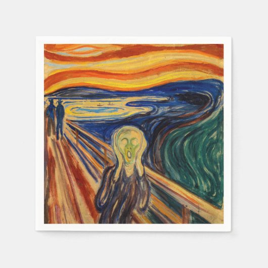 Edvard Munch - Der Schrei 1910 Serviette (Vorderseite)