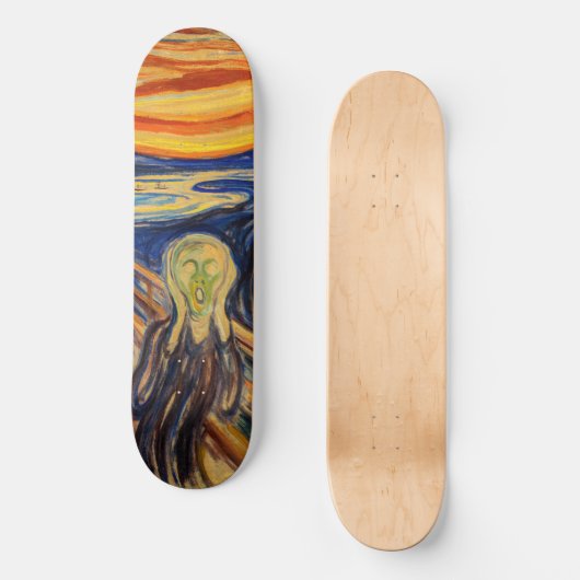Edvard Munch - Der Schrei 1910 Skateboard (Vorderseite)