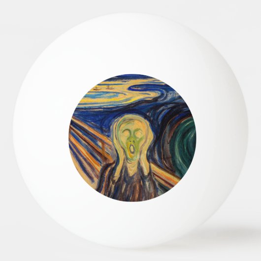Edvard Munch - Der Schrei 1910 Tischtennisball (Rückseite)