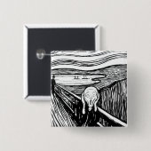 Edvard Munch - Der Schrei Lithographie Button (Vorne & Hinten)
