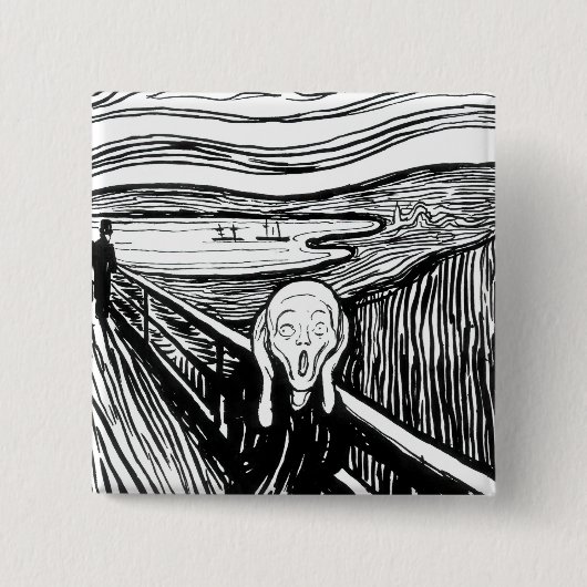 Edvard Munch - Der Schrei Lithographie Button (Vorderseite)