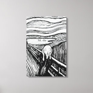 Edvard Munch - Der Schrei Lithographie Leinwanddruck