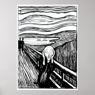 Edvard Munch - Der Schrei Lithographie Poster