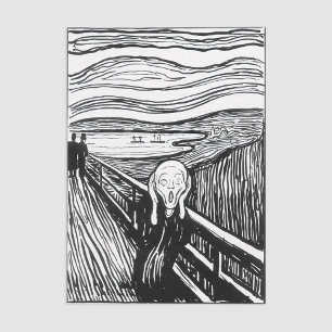 Edvard Munch - Der Schrei Lithographie Seidenpapier