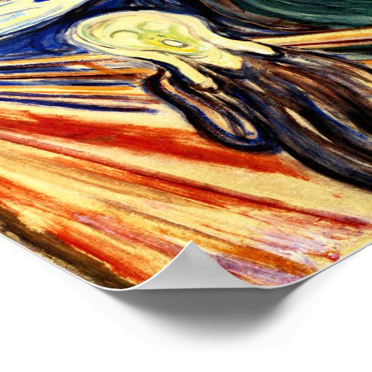 Edvard Munch der Schrei Poster (Ecke)