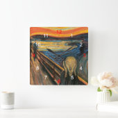 Edvard Munch , "Der Schrei" Quadratische Wanduhr (Zuhause)