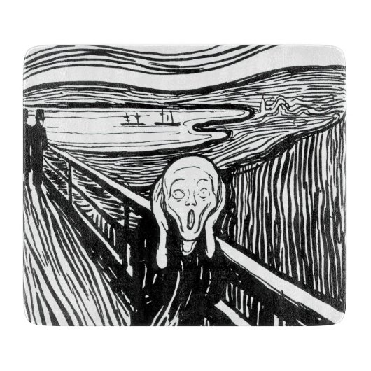 Edvard Munch - Der schreiende Lithograph Schneidebrett (Vorderseite)