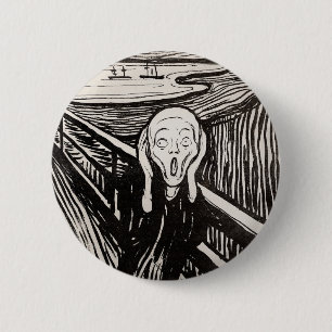 Edvard Munch der Scream Lithograph Print berühmt Button