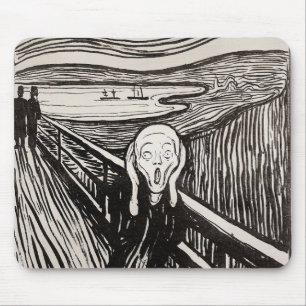 Edvard Munch der Scream Lithograph Print berühmt Mousepad