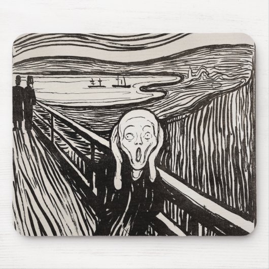 Edvard Munch der Scream Lithograph Print berühmt Mousepad (Vorne)