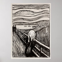 Edvard Munch der Scream Lithograph Print berühmt