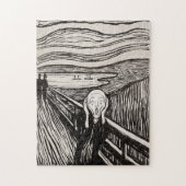 Edvard Munch der Scream Lithograph Print berühmt Puzzle (Vertikal)