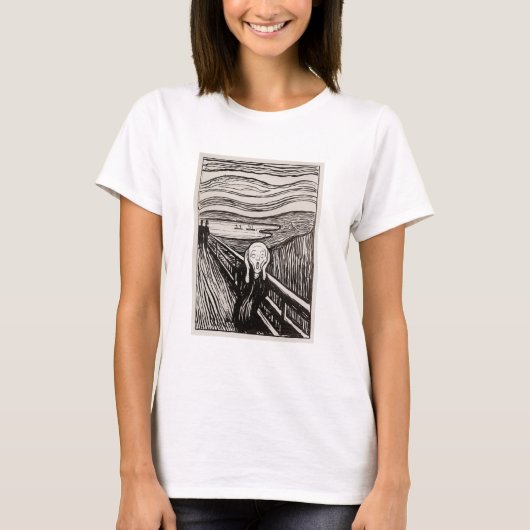 Edvard Munch der Scream Lithograph Print berühmt T-Shirt (Vorderseite)