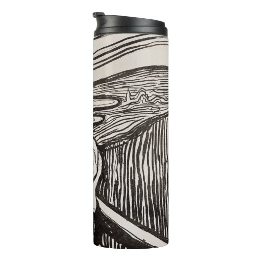 Edvard Munch der Scream Lithograph Print berühmt Thermosbecher (Nach rechts gedreht)