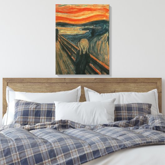 Edvard Munch der Scream-Malerei Leinwanddruck (Insitu (Schlafzimmer))