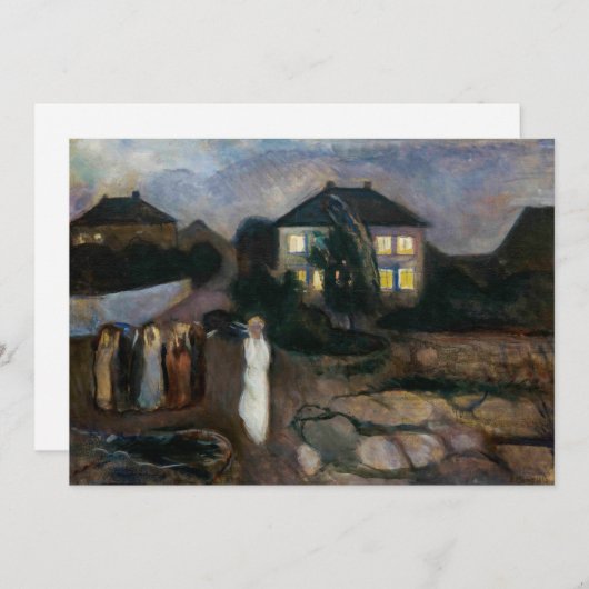 Edvard Munch - Der Sturm Dankeskarte (Vorne/Hinten)