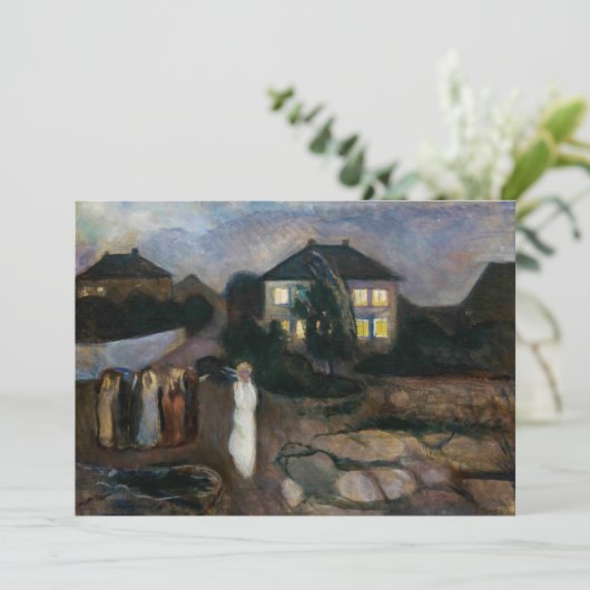 Edvard Munch - Der Sturm Einladung (Stehend Vorderseite)