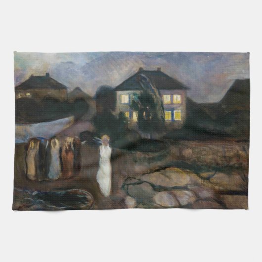 Edvard Munch - Der Sturm Geschirrtuch (Horizontal)