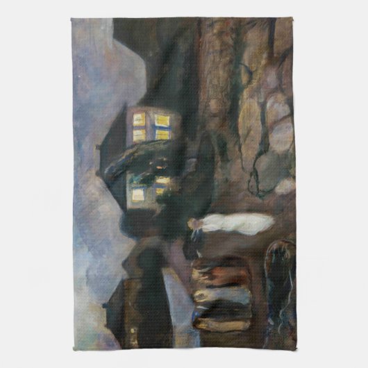 Edvard Munch - Der Sturm Geschirrtuch (Vertikal)