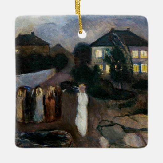 Edvard Munch - Der Sturm Keramikornament (Vorderseite)