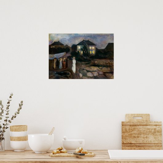 Edvard Munch - Der Sturm Poster (Küche)