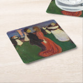 Edvard Munch - Der Tanz des Lebens Rechteckiger Pappuntersetzer (angewinkelt)