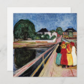Edvard Munch - Die Mädchen auf der Brücke 1902 Dankeskarte (Vorne/Hinten)