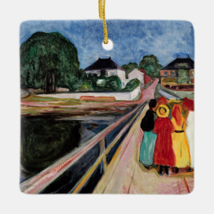 Edvard Munch - Die Mädchen auf der Brücke 1902 Keramikornament