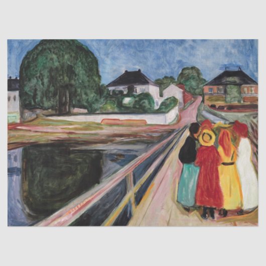 Edvard Munch - Die Mädchen auf der Brücke 1902 Seidenpapier (Vorderseite)