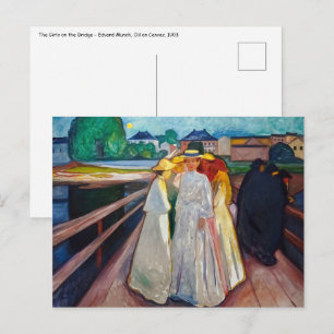 Edvard Munch - Die Mädchen auf der Brücke 1903 Postkarte